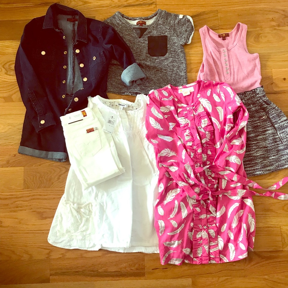 Girls 5/6:7 For All ManKind NWT/NWOT, DKNY,Marsala